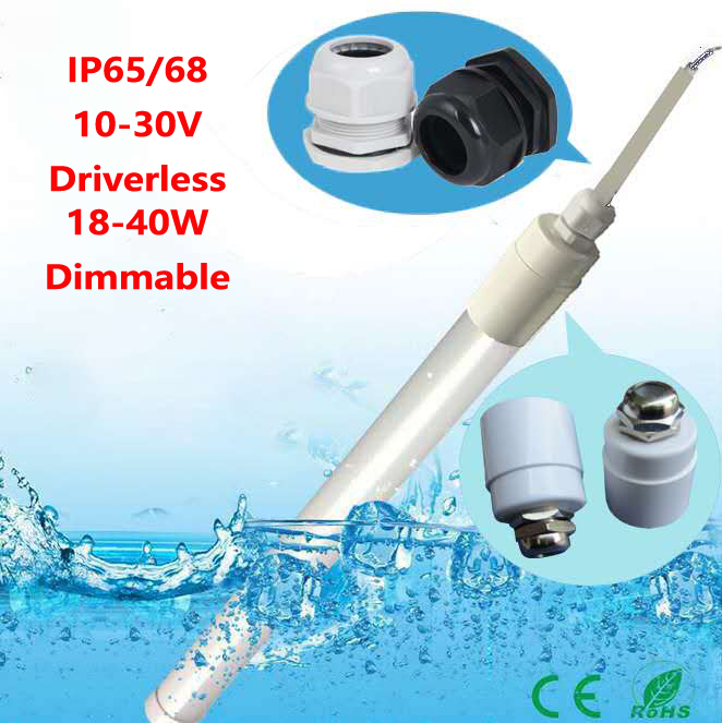 18-40W driverless and dimmable waterproof led tube lights
